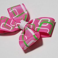 3" Pink Green Square 