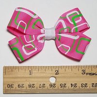 3" Pink Green Square 