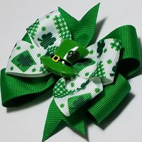 3.5" St. Patrick Shamrock Hair Bow