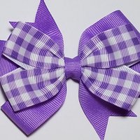 3.5" Purple Gingham 