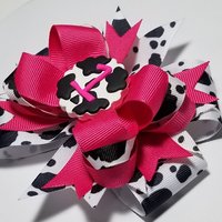 5" 1st Birthday Cow Print