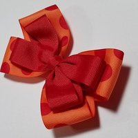 5" Red Coral Polka Dot