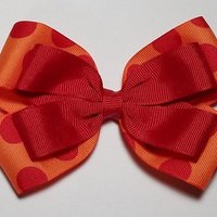5" Red Coral Polka Dot