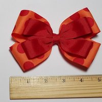 5" Red Coral Polka Dot