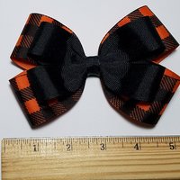 5" Orange Buffalo Plaid 