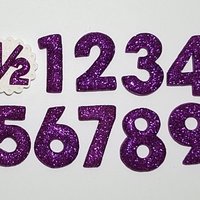 Purple Glitter Birthday Number