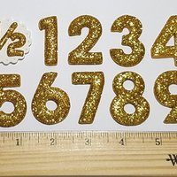 Gold Glitter Birthday Number