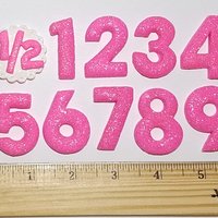 Pink Glitter Birthday Number