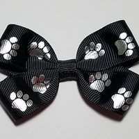 3" Metallic Silver Paw Print 
