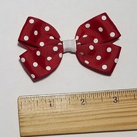 3" Cranberry Red Polka Dot 