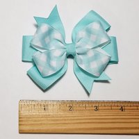 3.5" Aqua Gingham 