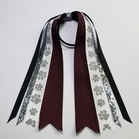 Silver Gray Paw Print 