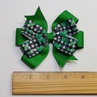 3.5" Green Heart Plaid 