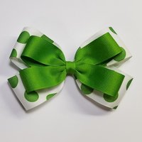 5" Apple Green Polka Dot 