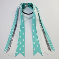 Aqua White Polka Dot 