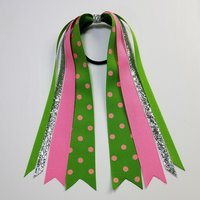 Hot Pink Apple Green Polka Dot 