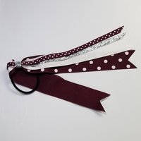 Maroon White Polka Dot 