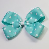 5" Aqua Polka Dot 