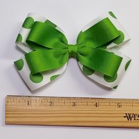 5" Apple Green Polka Dot 
