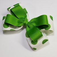 5" Apple Green Polka Dot 