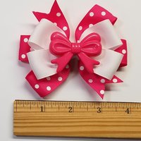 3.5" Shocking Pink Polka Dot