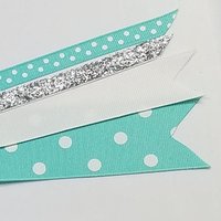 Aqua White Polka Dot 