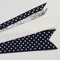 Navy White Polka Dot 