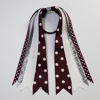 Maroon White Polka Dot 