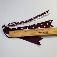 Maroon White Polka Dot 