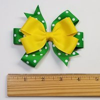3.5" Yellow Green Polka Dot Team Sport School