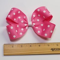 5" Bright Pink Polka Dot