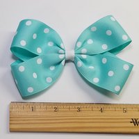 5" Aqua Polka Dot 