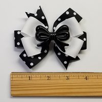 3.5" Black Polka Dot 