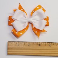 3.5" Orange White Polka Dot 