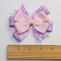 3.5" Baby Pink Light Purple Polka Dot
