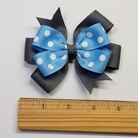 3.5" Blue Grey Polka Dot Team Sport School 