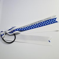 Royal Blue White Polka Dot 