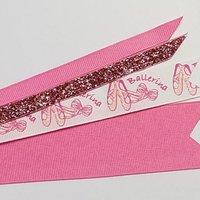 Ballerina Glitter Ponytail Streamer *You Choose Solid Ribbon Color- Glitter Color & Length*