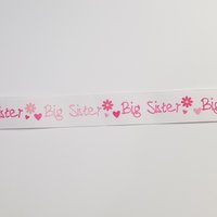 Big Sister TODDLER Ponytail Streamer on Toddler Size Hair Tie