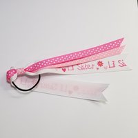 Little Sister TODDLER Ponytail Streamer on Toddler Size Hair Tie