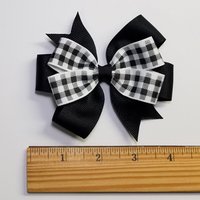 3.5" Black White Buffalo Plaid