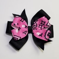 3.5" Bandana Hot Pink Black
