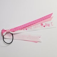 Big Sister TODDLER Ponytail Streamer on Toddler Size Hair Tie
