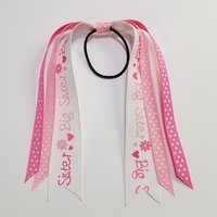 Big Sister TODDLER Ponytail Streamer on Toddler Size Hair Tie