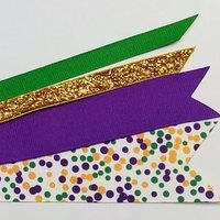 Mardi Gras Polka Dot Ponytail Streamer *You Choose Length*
