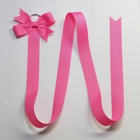 Ribbon Bow Holder -New Colors- SILVER D RING -New Textured Color Chart *You Choose Length & Color*