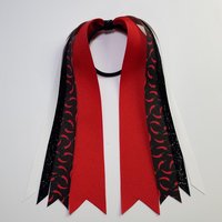 Chili Peppers Ponytail Streamer *You Choose  Solid Ribbon Color- Glitter Color & Length*