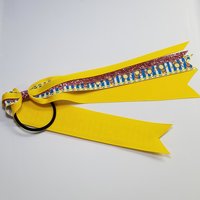 Monkey Ponytail Streamer *You Choose Solid Ribbon Color- Glitter Color & Length*