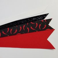 Chili Peppers Ponytail Streamer *You Choose  Solid Ribbon Color- Glitter Color & Length*