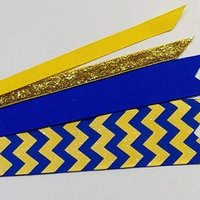 Royal Blue Yellow Chevron 